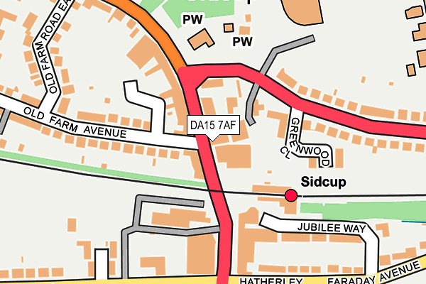 DA15 7AF map - OS OpenMap – Local (Ordnance Survey)