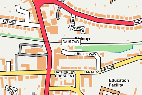 DA15 7AW map - OS OpenMap – Local (Ordnance Survey)