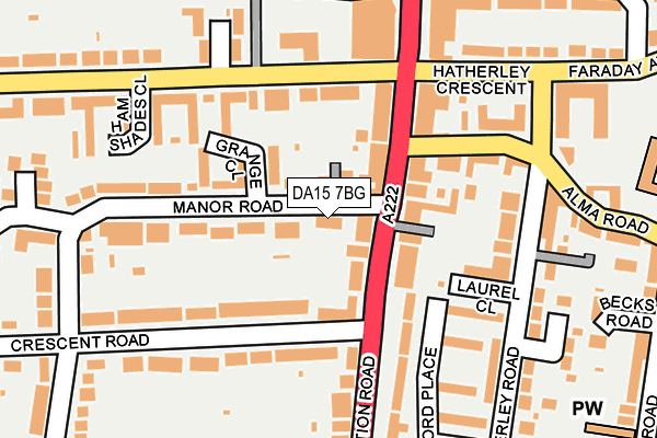 DA15 7BG map - OS OpenMap – Local (Ordnance Survey)
