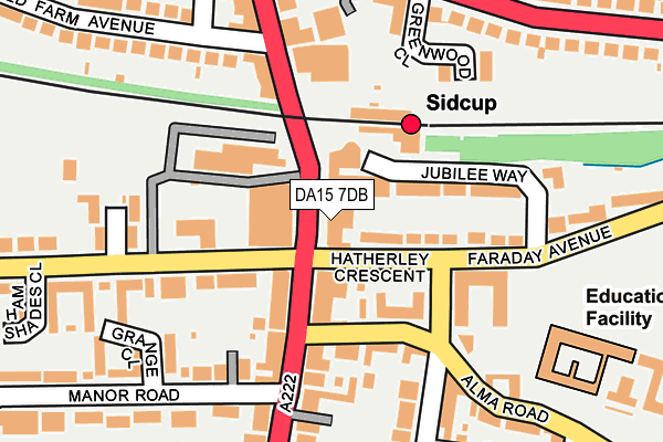 DA15 7DB map - OS OpenMap – Local (Ordnance Survey)