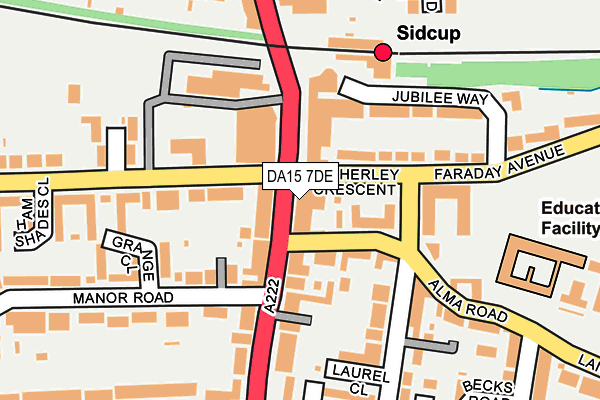 DA15 7DE map - OS OpenMap – Local (Ordnance Survey)