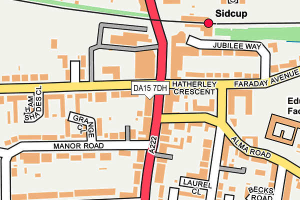 DA15 7DH map - OS OpenMap – Local (Ordnance Survey)