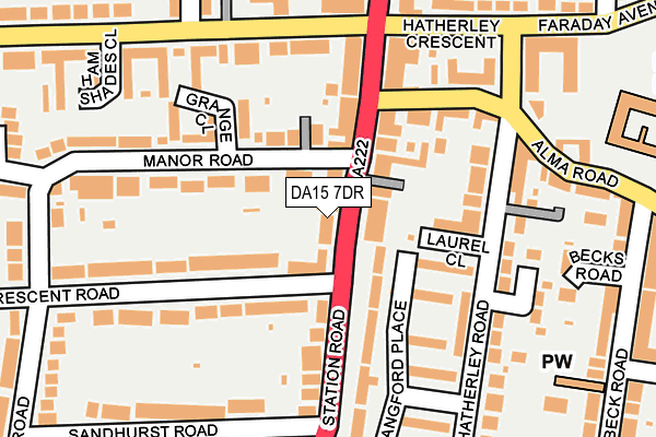 DA15 7DR map - OS OpenMap – Local (Ordnance Survey)