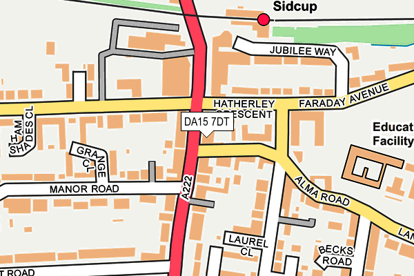 DA15 7DT map - OS OpenMap – Local (Ordnance Survey)