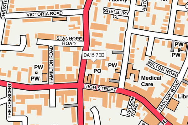 DA15 7ED map - OS OpenMap – Local (Ordnance Survey)