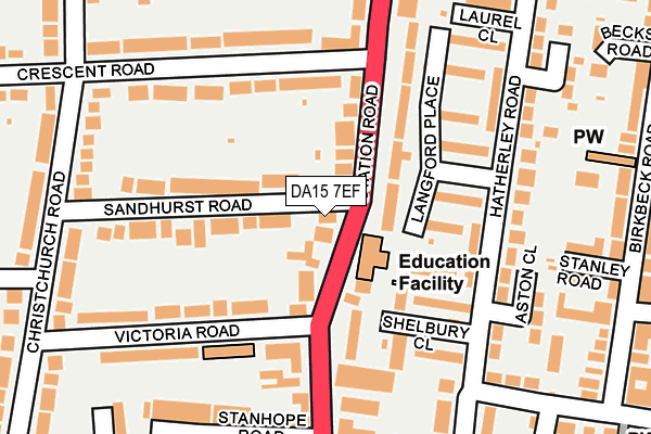 DA15 7EF map - OS OpenMap – Local (Ordnance Survey)