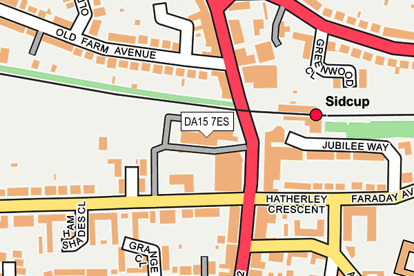 DA15 7ES map - OS OpenMap – Local (Ordnance Survey)