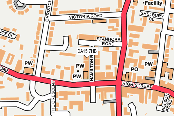 DA15 7HB map - OS OpenMap – Local (Ordnance Survey)