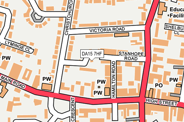 DA15 7HF map - OS OpenMap – Local (Ordnance Survey)