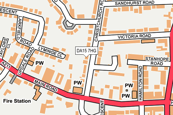 DA15 7HG map - OS OpenMap – Local (Ordnance Survey)