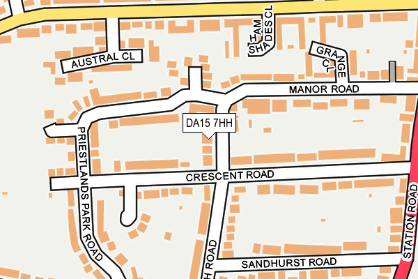 DA15 7HH map - OS OpenMap – Local (Ordnance Survey)