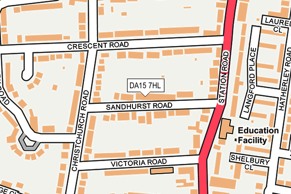 DA15 7HL map - OS OpenMap – Local (Ordnance Survey)