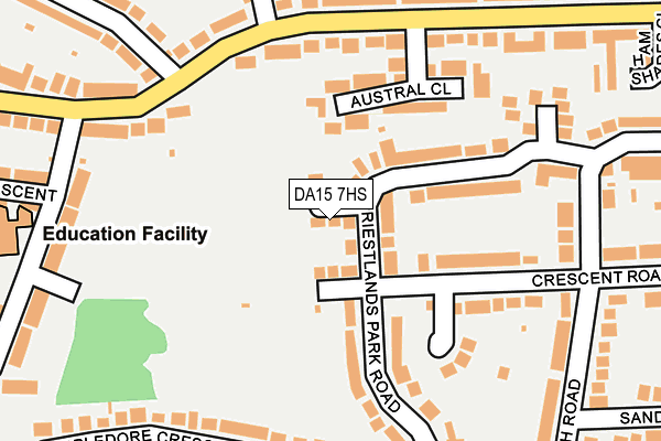 DA15 7HS map - OS OpenMap – Local (Ordnance Survey)