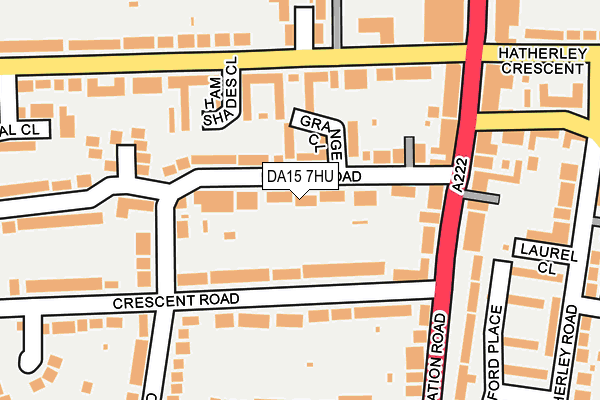 DA15 7HU map - OS OpenMap – Local (Ordnance Survey)