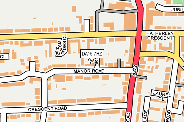 DA15 7HZ map - OS OpenMap – Local (Ordnance Survey)