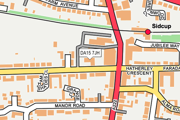 DA15 7JH map - OS OpenMap – Local (Ordnance Survey)