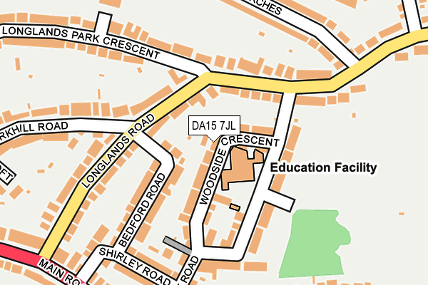 DA15 7JL map - OS OpenMap – Local (Ordnance Survey)