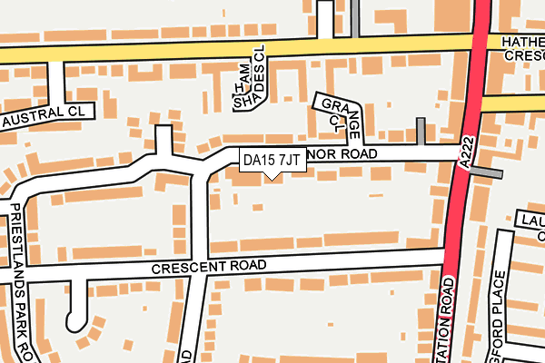 DA15 7JT map - OS OpenMap – Local (Ordnance Survey)