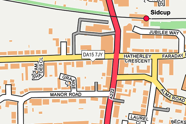 DA15 7JY map - OS OpenMap – Local (Ordnance Survey)