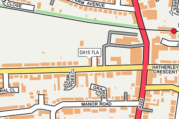DA15 7LA map - OS OpenMap – Local (Ordnance Survey)