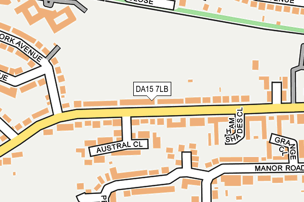 DA15 7LB map - OS OpenMap – Local (Ordnance Survey)