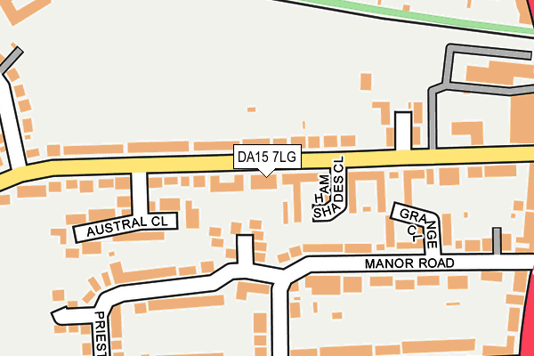 DA15 7LG map - OS OpenMap – Local (Ordnance Survey)