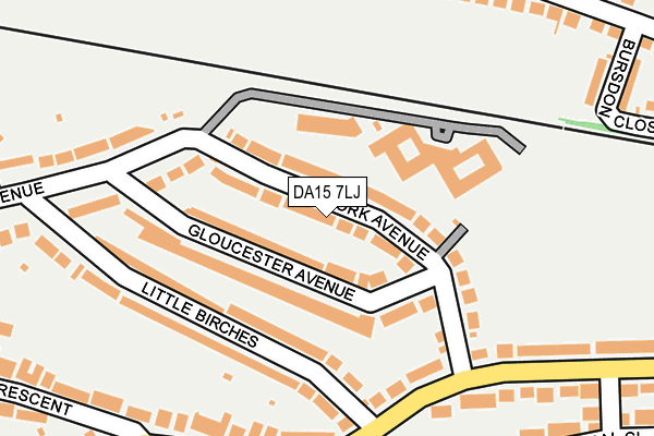 DA15 7LJ map - OS OpenMap – Local (Ordnance Survey)