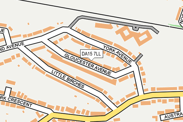 DA15 7LL map - OS OpenMap – Local (Ordnance Survey)