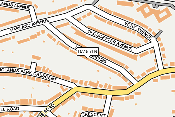 DA15 7LN map - OS OpenMap – Local (Ordnance Survey)