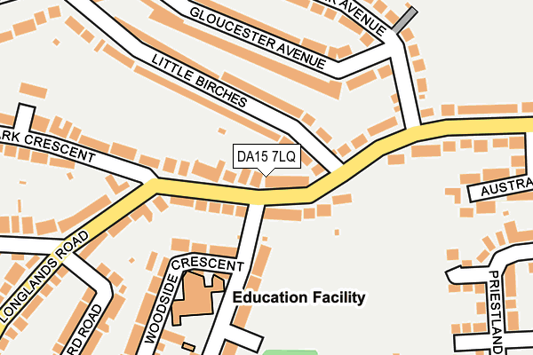 DA15 7LQ map - OS OpenMap – Local (Ordnance Survey)