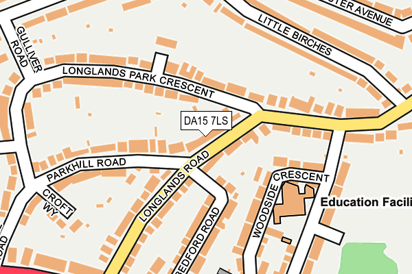 DA15 7LS map - OS OpenMap – Local (Ordnance Survey)