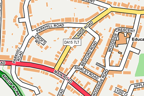 DA15 7LT map - OS OpenMap – Local (Ordnance Survey)
