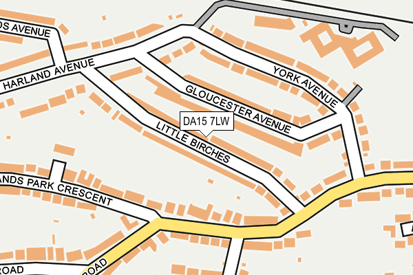 DA15 7LW map - OS OpenMap – Local (Ordnance Survey)