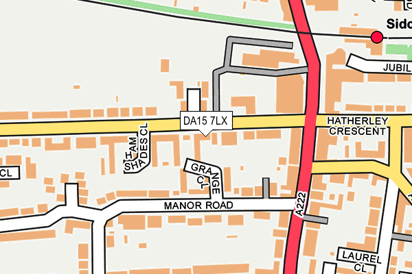 DA15 7LX map - OS OpenMap – Local (Ordnance Survey)