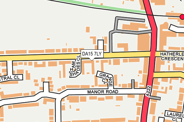 DA15 7LY map - OS OpenMap – Local (Ordnance Survey)