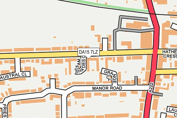 DA15 7LZ map - OS OpenMap – Local (Ordnance Survey)
