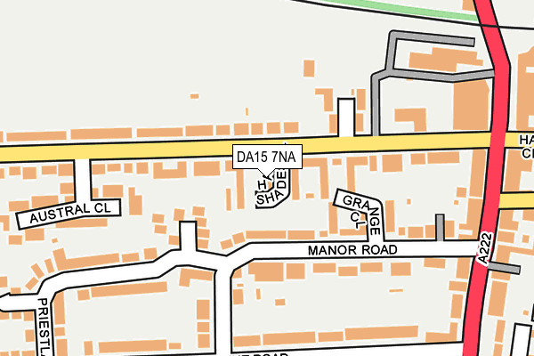 DA15 7NA map - OS OpenMap – Local (Ordnance Survey)
