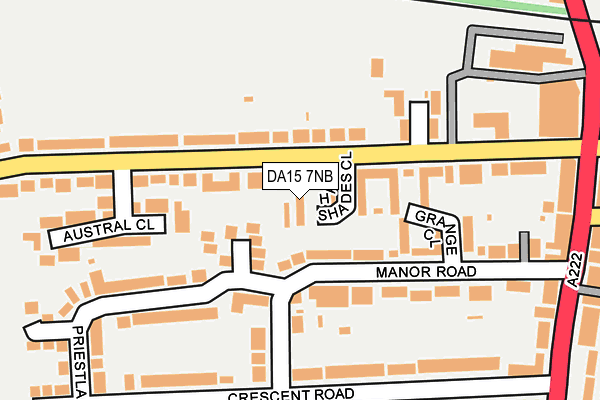 DA15 7NB map - OS OpenMap – Local (Ordnance Survey)