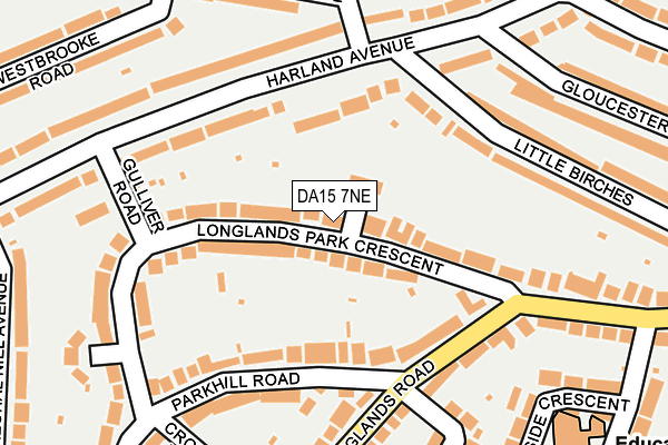 DA15 7NE map - OS OpenMap – Local (Ordnance Survey)