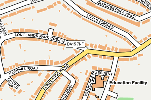 DA15 7NF map - OS OpenMap – Local (Ordnance Survey)