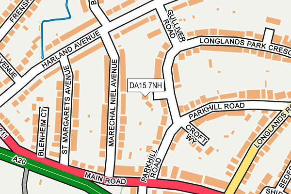 DA15 7NH map - OS OpenMap – Local (Ordnance Survey)