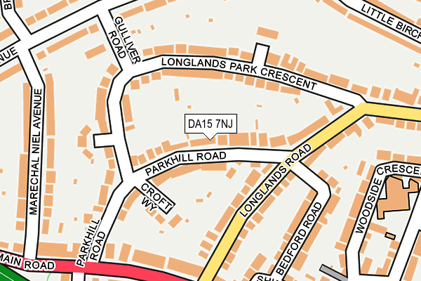 DA15 7NJ map - OS OpenMap – Local (Ordnance Survey)