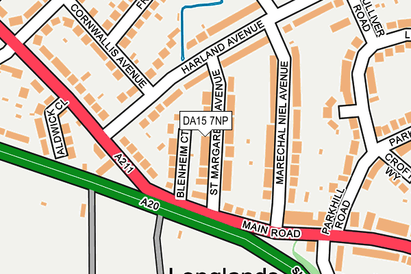 DA15 7NP map - OS OpenMap – Local (Ordnance Survey)