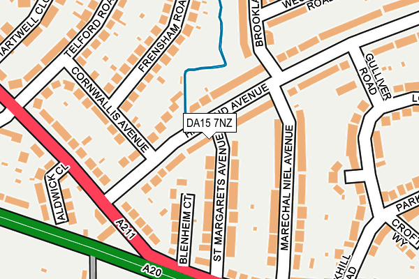 DA15 7NZ map - OS OpenMap – Local (Ordnance Survey)