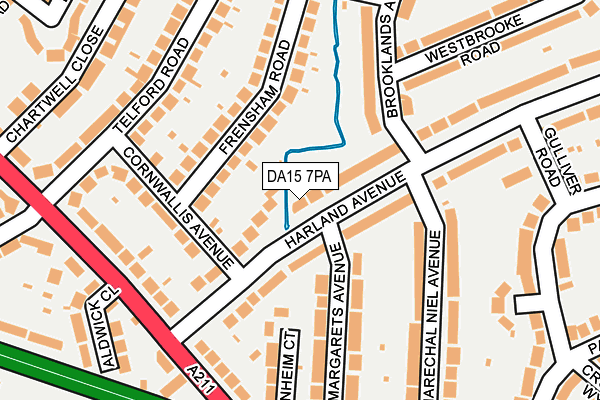 DA15 7PA map - OS OpenMap – Local (Ordnance Survey)