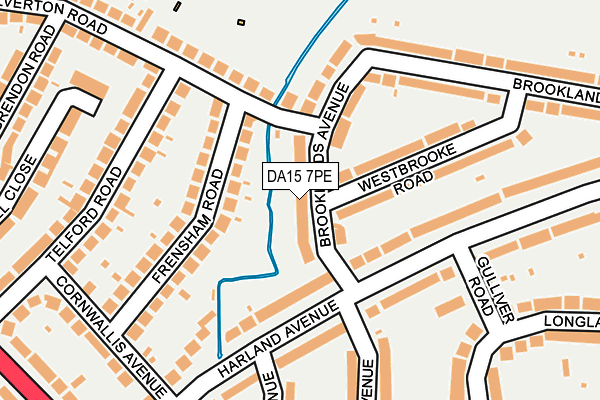 DA15 7PE map - OS OpenMap – Local (Ordnance Survey)
