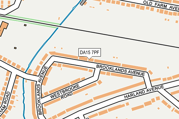 DA15 7PF map - OS OpenMap – Local (Ordnance Survey)