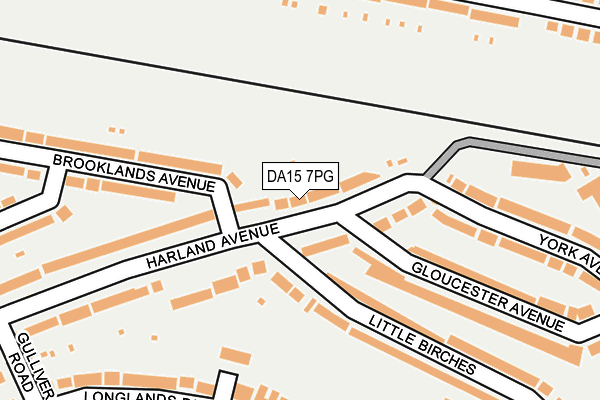 DA15 7PG map - OS OpenMap – Local (Ordnance Survey)