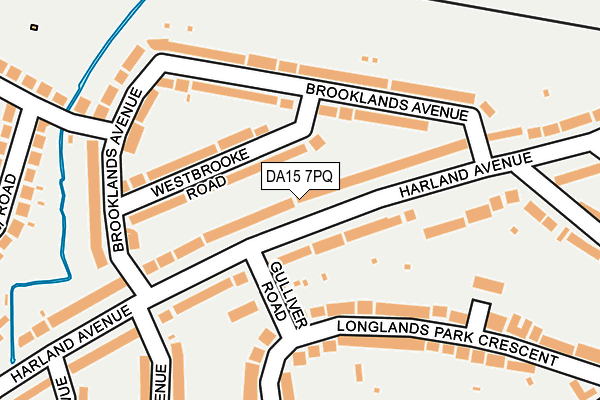 DA15 7PQ map - OS OpenMap – Local (Ordnance Survey)