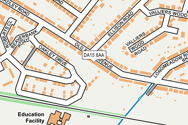 DA15 8AA map - OS OpenMap – Local (Ordnance Survey)
